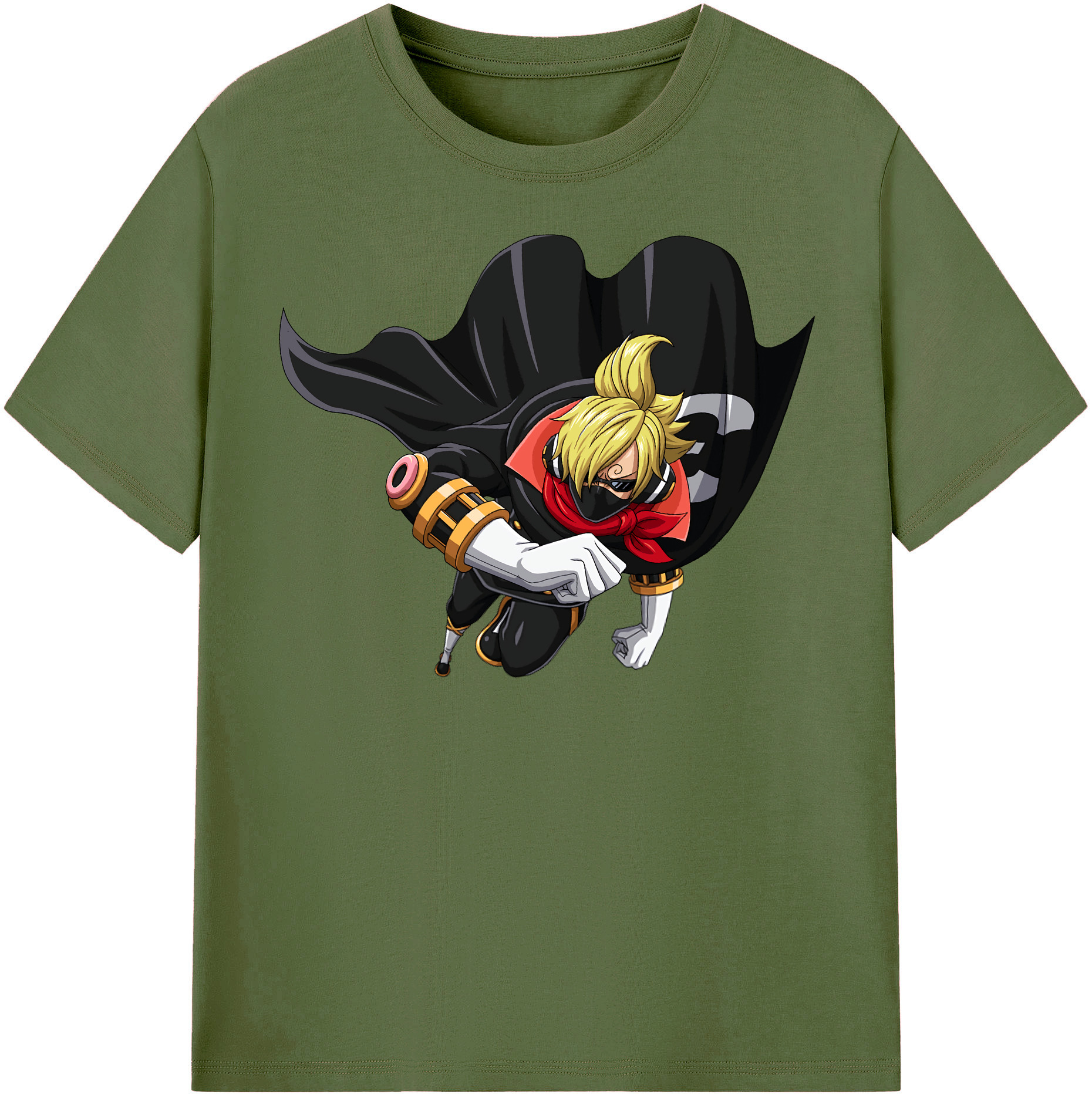 ワンピース サンジ ONE PIECE Sanji 綿100％半袖Tシャツ（フロントプリント）